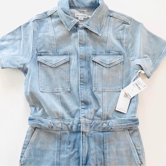 NWT Good American Fit For Success Palazzo Jumpsuit - Picture 2 of 9